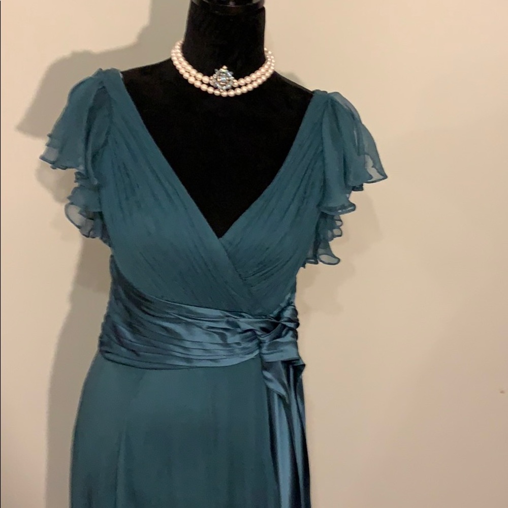 chiffon dress/armpit/armpit20”L56” sleeve10”